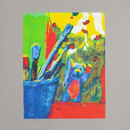 Холщовая сумка Artist Bear, серая фото 4