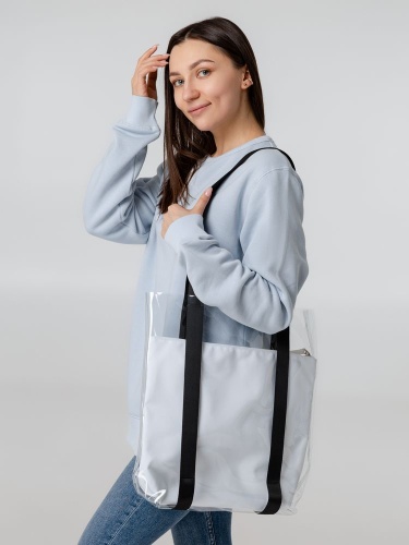 Шопер Clarity с белым органайзером, прозрачный фото 7