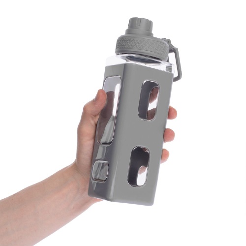 Бутылка для воды Square Fair, серая фото 3 Бутылка для воды Square Fair, серая фото 3