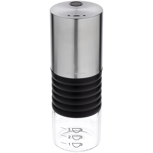 Портативная кофемолка Moxie, серебристо-черная Портативная кофемолка Moxie, серебристо-черная