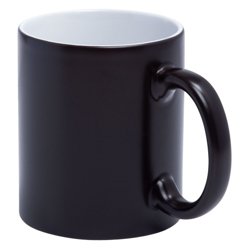 Кружка «Хамелеон», ver.2, матовая, черная фото 3