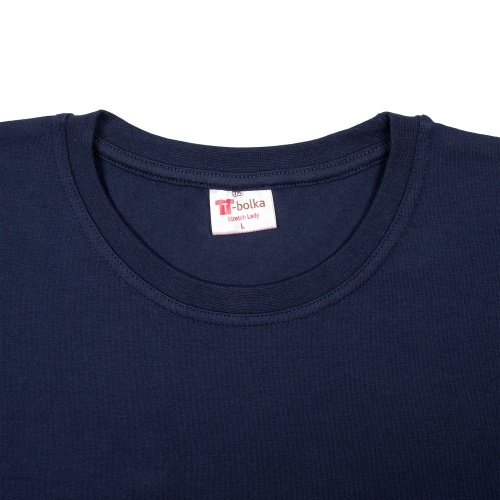 Футболка женская T-bolka Stretch Lady, кобальт (темно-синяя) фото 4