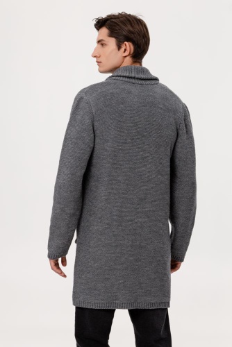 Кардиган мужской с пуговицами Free Flow, серый меланж фото 4 Кардиган мужской с пуговицами Free Flow, серый меланж фото 4