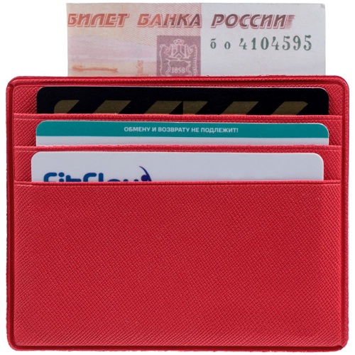 Чехол для карточек Devon, красный фото 5