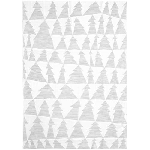 Плед «Танцующий лес», белый с серебром фото 4