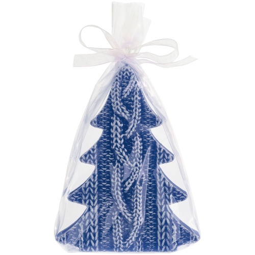 Свеча Kniteam, елка, синяя фото 2