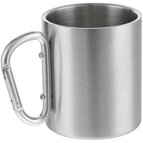 Кружка Trek, с серебристой ручкой-карабином фото 2 Кружка Trek, с серебристой ручкой-карабином фото 2