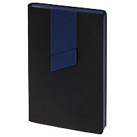 Ежедневник Bookmark, недатированный, черный с синим