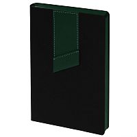 Ежедневник Bookmark, недатированный, черный с зеленым