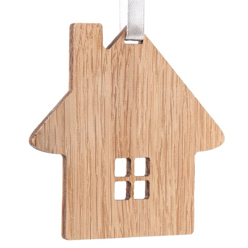 Деревянная подвеска Carving Oak, в форме домика Деревянная подвеска Carving Oak, в форме домика