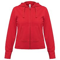 Толстовка женская Hooded Full Zip красная