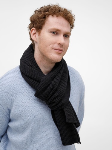 Шарф Nobilis Mono, черный фото 2