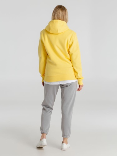 Толстовка с капюшоном унисекс King, желтая фото 11