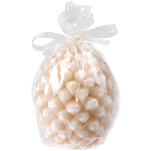 Свеча Homemate Cone, бежевая фото 3