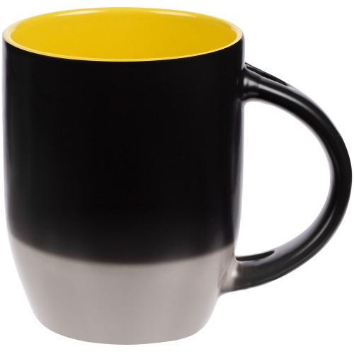 Кружка-хамелеон Melty с ложкой, черная с желтым фото 6 Кружка-хамелеон Melty с ложкой, черная с желтым фото 6