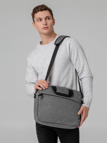 Сумка для ноутбука The First, серая фото 7 Сумка для ноутбука The First, серая фото 7