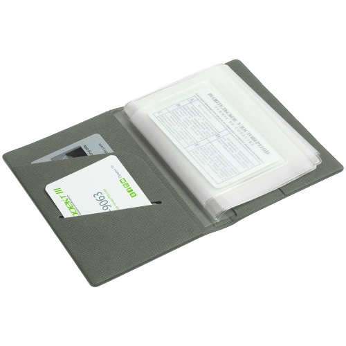 Обложка для автодокументов Devon, серая фото 4