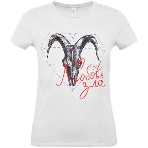 Футболка женская «Любовь зла», белая фото 3
