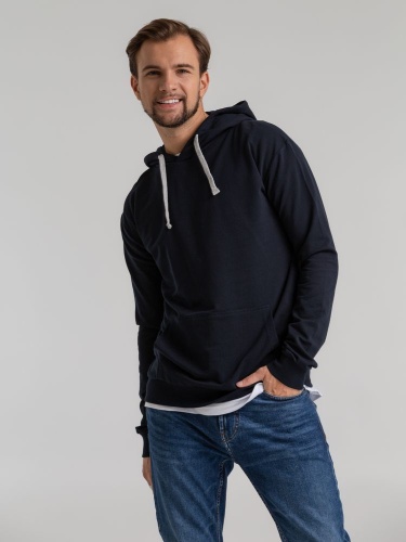 Толстовка с капюшоном Unit Kirenga, темно-синяя фото 6 Толстовка с капюшоном Unit Kirenga, темно-синяя фото 6