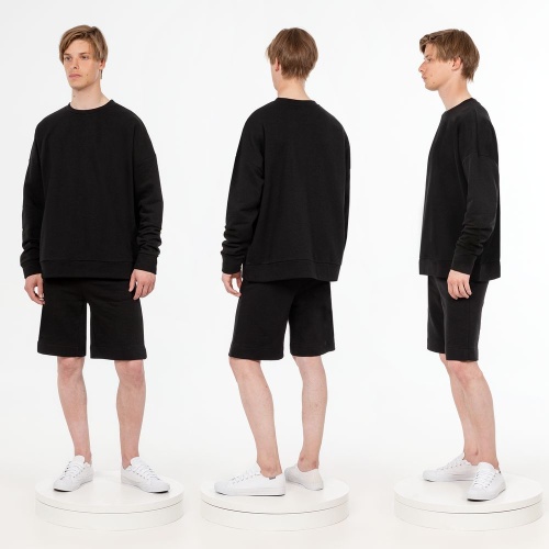 Свитшот унисекс S2, черный фото 2