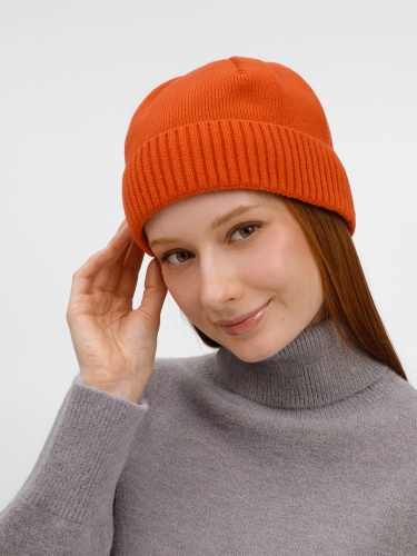 Шапка ComFleece, темно-оранжевая (кирпичная) фото 3