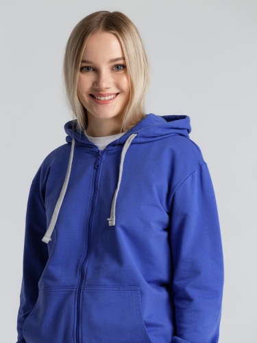 Толстовка на молнии с капюшоном Unit Siverga , ярко-синяя фото 10