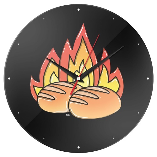 Часы настенные «Булки горят» Часы настенные «Булки горят»