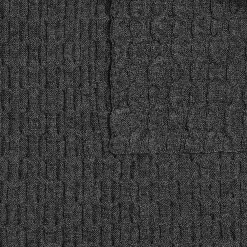 Плед Braidera, темно-серый меланж (асфальт) фото 2