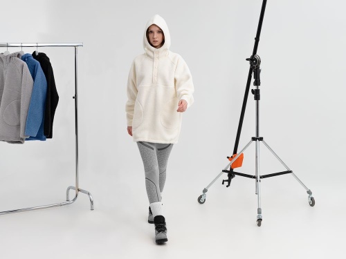 Анорак унисекс Oblako, молочно-белый фото 4 Анорак унисекс Oblako, молочно-белый фото 4