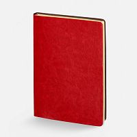 Ежедневник Nebraska Flex, недатированный, красный с золотистым