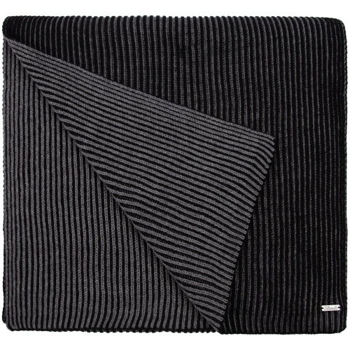 Шарф Nobilis, черный с серым меланжем фото 3 Шарф Nobilis, черный с серым меланжем фото 3