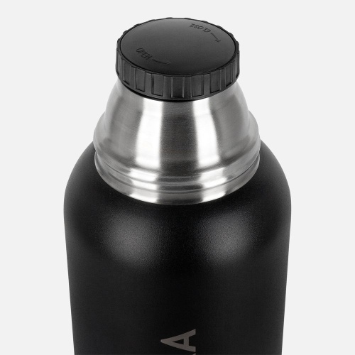 Термос Relaxika 1200 со стикерпаком, черный фото 3