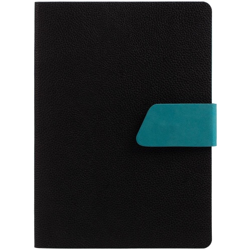 Ежедневник Boom, недатированный, черный с бирюзовым фото 2 Ежедневник Boom, недатированный, черный с бирюзовым фото 2