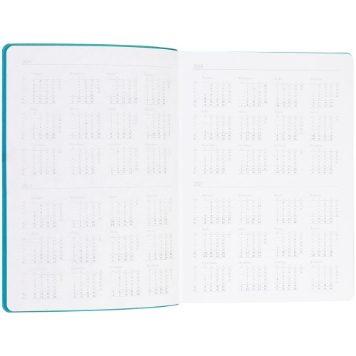 Ежедневник Flexpen Shall, недатированный, бирюзовый фото 4 Ежедневник Flexpen Shall, недатированный, бирюзовый фото 4