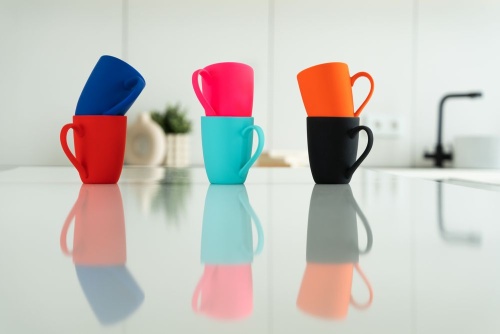 Кружка Good Morning с покрытием софт-тач, голубая фото 4 Кружка Good Morning с покрытием софт-тач, голубая фото 4