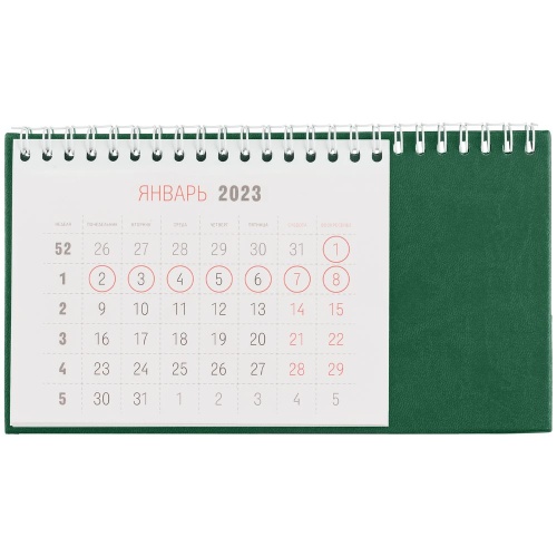 Календарь настольный Brand, зеленый фото 3 Календарь настольный Brand, зеленый фото 3