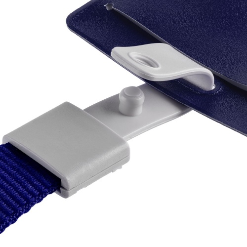 Карман для пропуска с лентой Staff, синий фото 6