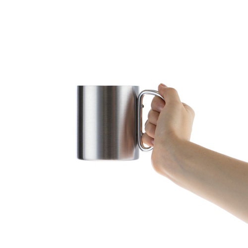 Кружка Trek, с серебристой ручкой-карабином фото 3