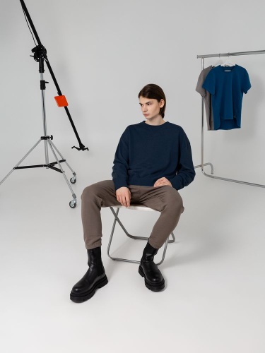 Свитшот унисекс Kosmos 1.0, темно-синий фото 3 Свитшот унисекс Kosmos 1.0, темно-синий фото 3