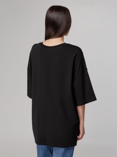 Футболка унисекс оверсайз Crosstown, черная фото 7 Футболка унисекс оверсайз Crosstown, черная фото 7