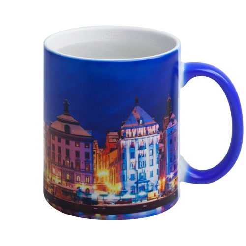 Кружка «Хамелеон», матовая, синяя фото 6