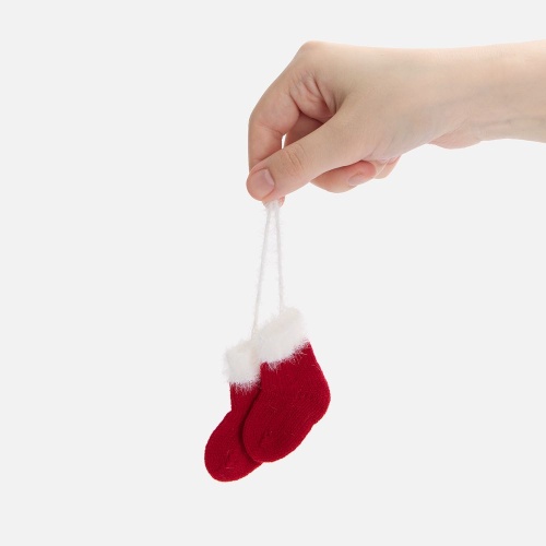 Подвеска на елку «Вьюжка», носочки, красная фото 2