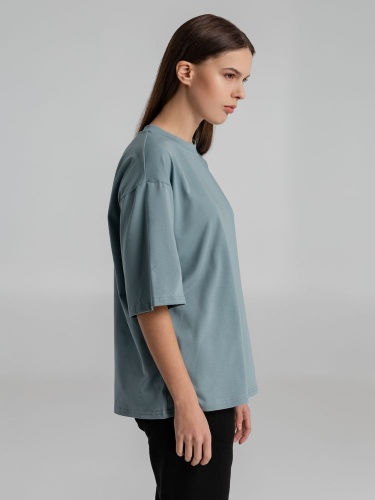 Футболка оверсайз Slope, серо-зеленая фото 6