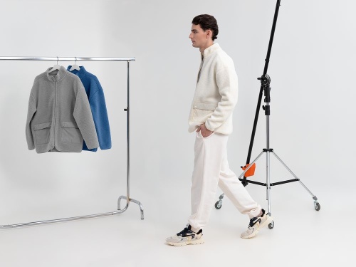 Куртка унисекс Oblako, молочно-белая фото 5 Куртка унисекс Oblako, молочно-белая фото 5