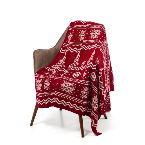 Плед Elnik, красным с молочно-белым Плед Elnik, красным с молочно-белым