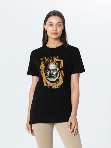 Футболка «Хемингуэй», черная фото 6