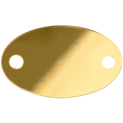 Шильдик металлический Alfa Oval, золотистый глянцевый Шильдик металлический Alfa Oval, золотистый глянцевый