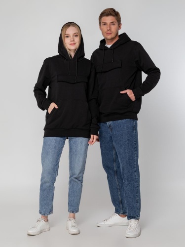 Худи унисекс с карманом на груди Chest Pocket, черное фото 16 Худи унисекс с карманом на груди Chest Pocket, черное фото 16