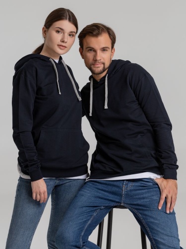 Толстовка с капюшоном Unit Kirenga, темно-синяя фото 10 Толстовка с капюшоном Unit Kirenga, темно-синяя фото 10