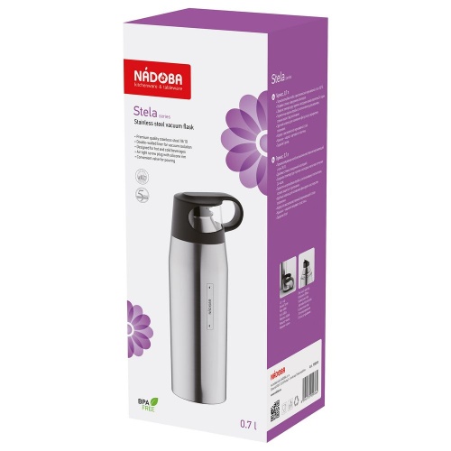 Термос Stela, стальной фото 3